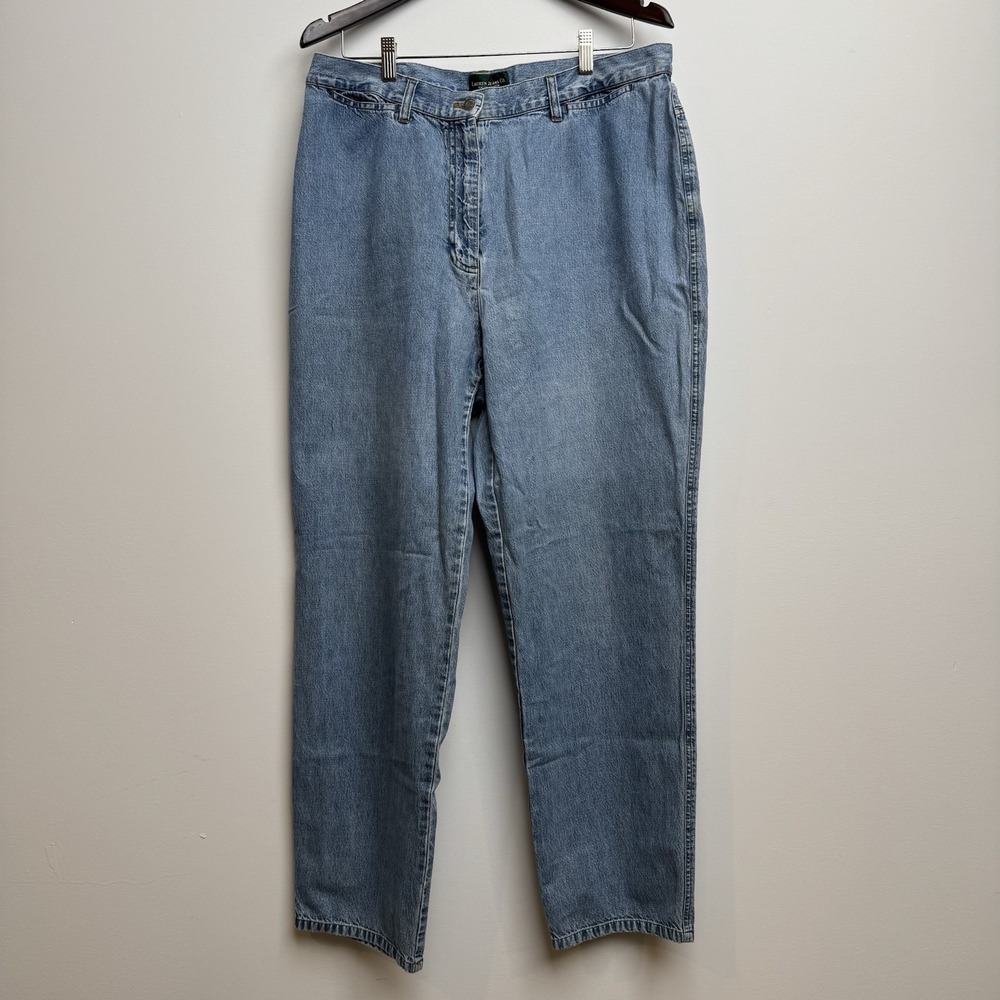 Lauren Jeans Co. Ralph Lauren Women's Light Pants Straight Jeans 18W Mid Rise